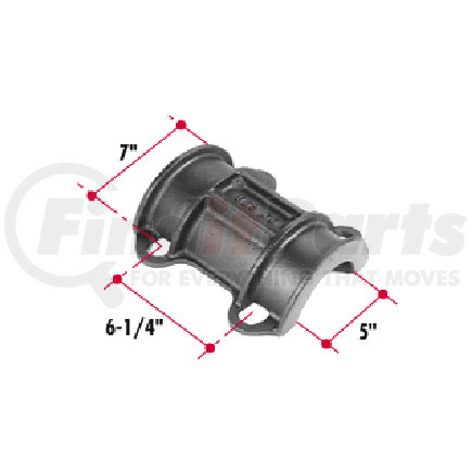 H136 by TRIANGLE SUSPENSION - Hutchens Trunnion Hub - Lower Half; Use with H126 Trunnion Bushing, H124 Trunnion Hub; For H900 Single Point Suspensions