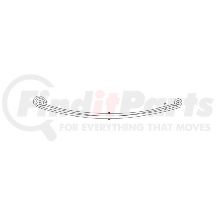 55-1206 by TRIANGLE SUSPENSION - International - Navistar, F Spr, Lvs:2/SE FT; OEM# 3509153C92; SE Length: 25; LE Length: 29; SE End: RNK-b; LE End: RNK-b; Grading 2/815, 1/820