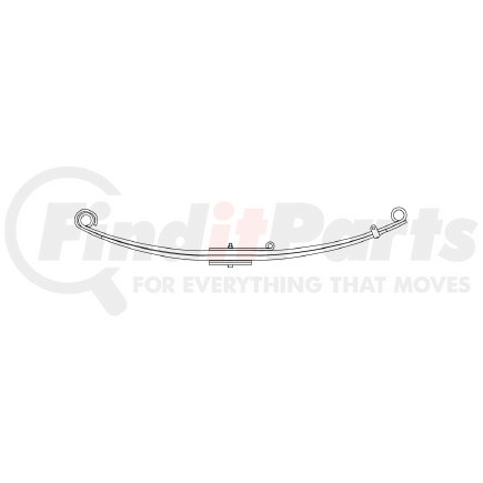 Triangle Suspension 55-1208 International - Navistar, F Spr, Lvs:SE/2/2PD FT; OEM# 3518228C1; SE Length: 25; LE Length: 29;