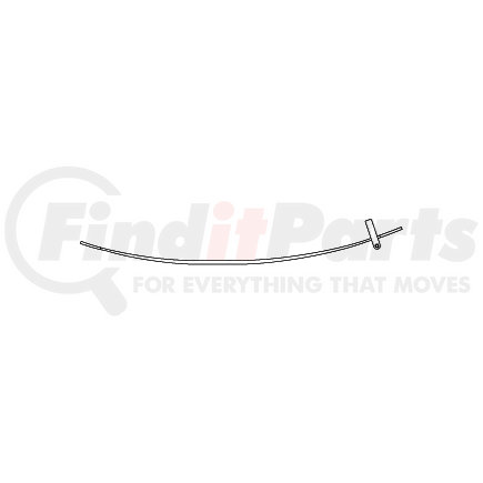 222-TXL by TRIANGLE SUSPENSION - Tapered Extra Leaf, Chevy Front, Width: 4, SE: 26-1/4, LE: 36-3/4, Arch: 4-3/4, Added Spring Capacity: 1,800 lbs., For: 22-484-22-486-22-554