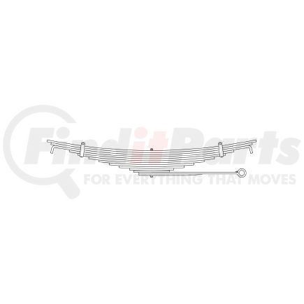 43-583 by TRIANGLE SUSPENSION - Ford - Truck, R Spr, Lvs:10/3 ; OEM# D3HA5560AA; SE Length: 29-1/8; LE Length: 29-1/8; SE End: HK-3; LE End: HK-3; Grading 6/558, 4/499, 1/360, 2/447