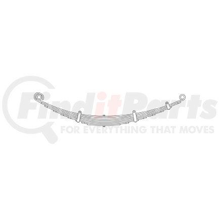 43-400 by TRIANGLE SUSPENSION - Ford - Truck, F Spr, ; OEM# D0HA5310C; SE Length: 23-7/8; LE Length: 28-3/8; SE End: NJK; LE End: NJK; Grading 3/401 6/360