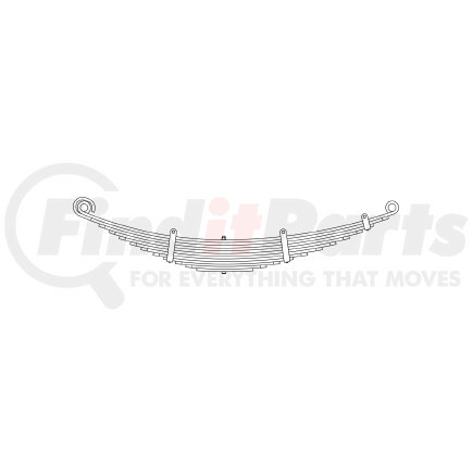 43-390 by TRIANGLE SUSPENSION - Ford - Truck, F Spr, ; OEM# D0HA5310G; SE Length: 23-7/8; LE Length: 28-3/8; SE End: NJK; LE End: NJK; Grading