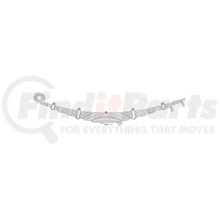 43-490 by TRIANGLE SUSPENSION - Ford - Truck, F Spr, Lvs:8/SE ; OEM# E0HT5310BA; SE Length: 26; LE Length: 30-1/4; SE End: RB100; LE End: HK-2-3; Grading 7/447, 1/401