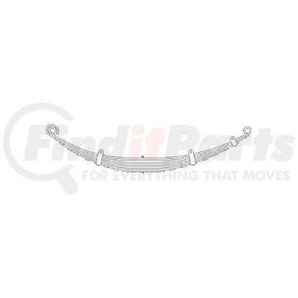 43-496 by TRIANGLE SUSPENSION - Ford - Truck, F Spr, Lvs:10 ; OEM# E3HT5310BA; SE Length: 25-1/4; LE Length: 28-3/4; SE End: NJK; LE End: NJK; Grading 3/401, 7/360