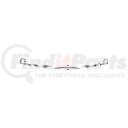 43-516 by TRIANGLE SUSPENSION - Ford Truck, F Spr, Lvs: 2/PD, FT; OEM# E5TA5310NA/E5TZ5310K; SE Length: 28-3/8; LE Length: 23-7/8; SE End: RB155; LE End: RB155; Grading 2/0.748, PD/0.262