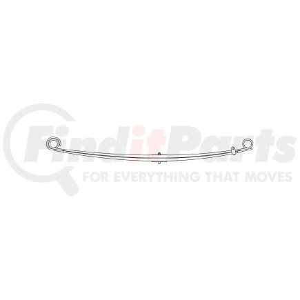 Triangle Suspension 43-516 Ford Truck, F Spr, Lvs: 2/PD, FT; OEM# E5TA5310NA/E5TZ5310K; SE Length: 28-3/8; LE Length: 23-7/8;