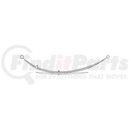 43-883 by TRIANGLE SUSPENSION - Ford - Truck, R Spr, Lvs:4/1 ; OEM# E7TA5560NA; SE Length: 25; LE Length: 32; SE End: RB159-b; LE End: RB160-b; Grading 4/291, 1/590