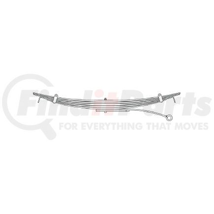 Triangle Suspension 43-955 Ford - Truck, R Spr, Lvs:5/2 FT; OEM# F0HT5560DA; SE Length: 30; LE Length: 29; SE End: HK-4; LE