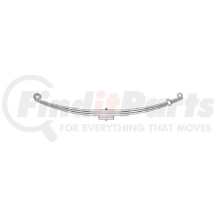 43-560 by TRIANGLE SUSPENSION - Ford - Truck, F Spr, Lvs:3/4PD FT; OEM# F1HT5310FA; SE Length: 28; LE Length: 30; SE End: NJK; LE End: NJK; Grading 3/702, 4/380