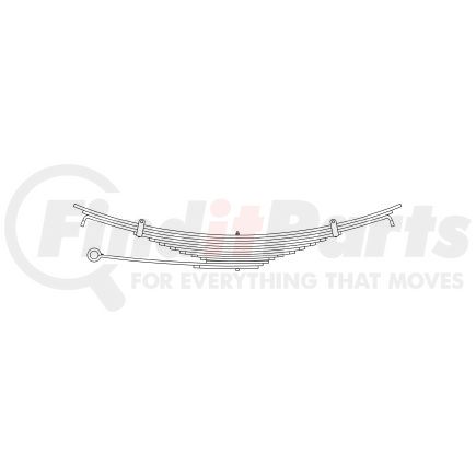 Triangle Suspension 43-1003 Ford - Truck, R Spr, Lvs:10/3 ; OEM# F2HT5560HA; SE Length: 29-5/8; LE Length: 29-5/8; SE End: