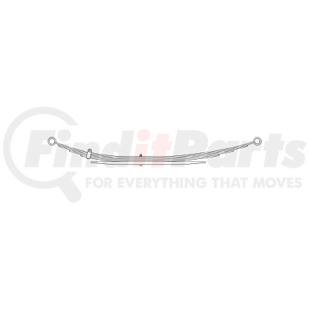 43-1041 by TRIANGLE SUSPENSION - Ford - Truck, R Spr, Lvs:4/1 ; OEM# F2UA5560HE; SE Length: 23-7/8; LE Length: 31; SE End: RB198-b; LE End: RB157-b; Grading 1/323, 3/341, 1/702