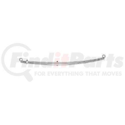 Triangle Suspension 43-1045 Ford - Truck, R Spr, Lvs:3 FT; OEM# F2UA5560KE; SE Length: 23-29/32; LE Length: 31; SE End:
