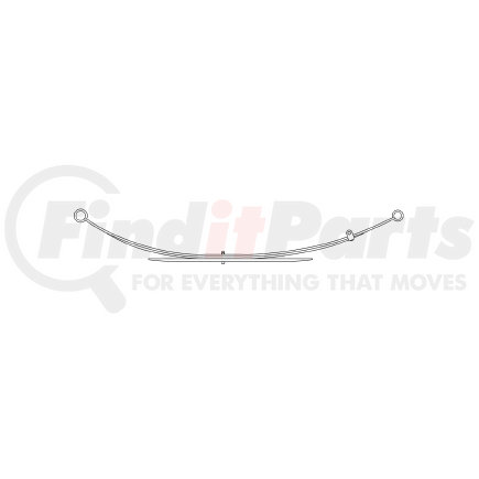 Triangle Suspension 43-1069 Ford - Truck, R Spr, Lvs:2/1 ; OEM# F37A5560BB; SE Length: 25-11/16; LE Length: 30-15/16; SE End: