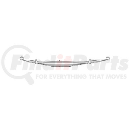 43-1085 by TRIANGLE SUSPENSION - Ford - Truck, R Spr, Lvs:9 ; OEM# F3UA5560MA; SE Length: 23-13/16; LE Length: 31; SE End: RB198; LE End: RB157; Grading 5/401, 4/323