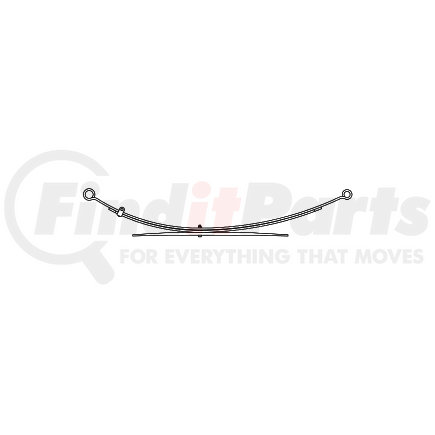 43-1251 by TRIANGLE SUSPENSION - Ford, R Spr, Lvs: 2/1, ML; OEM# F5UZ-5560-XA; SE Length: 24.00; LE Length: 30-1/8; SE End: RB207; LE End: RB131; Grading 2/0.375, 1/0.558