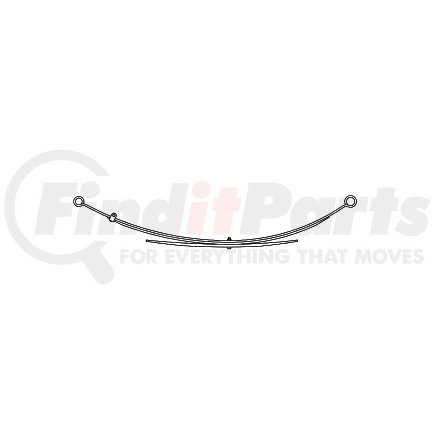 43-1185 by TRIANGLE SUSPENSION - Ford - Truck, R Spr, Lvs:2/1 ; OEM# F65A5560AD; SE Length: 26-15/32; LE Length: 32-1/8; SE End: RB235-b; LE End: RB236-b; Grading 1/360, 1/401, 1/558