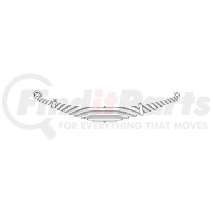 43-728 by TRIANGLE SUSPENSION - Ford - Truck, F Spr, Lvs:11 ; OEM# F6HS5310GA; SE Length: 28; LE Length: 30; SE End: NJK; LE End: NJK; Grading 8/499, 3/447