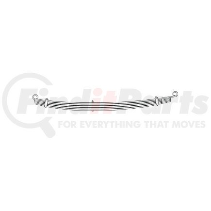 43-1167 by TRIANGLE SUSPENSION - Ford - Truck, R Spr, Lvs:5 FT; OEM# F6US5560AB; SE Length: 23-7/8; LE Length: 35-5/8; SE End: RB198; LE End: RB157; Grading 5/590