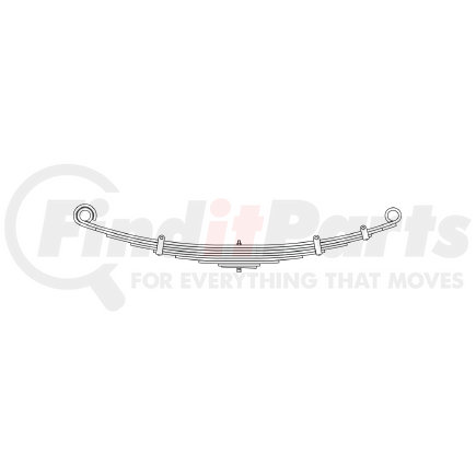 43-792 by TRIANGLE SUSPENSION - Ford - Truck, F Spr, Lvs:7/PD/WG ; OEM# F81A5310BMC; SE Length: 26-13/16; LE Length: 26-13/16; SE End: RB258; LE End: RB258; Grading 3/423, 4/401, 1/423