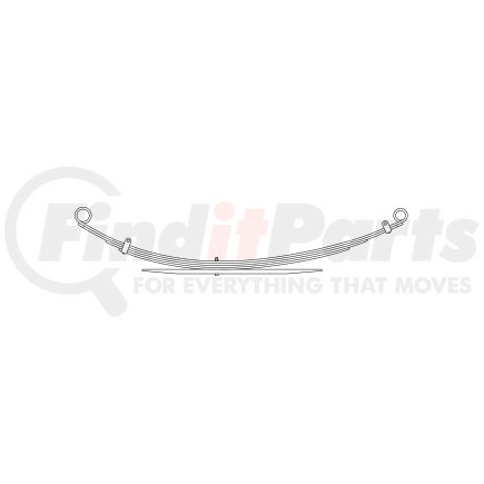 43-1261 by TRIANGLE SUSPENSION - Ford - Truck, R Spr, Lvs:4/1 ; OEM# F81A5560BE; SE Length: 25; LE Length: 33-1/8; SE End: RB245; LE End: RB244; Grading 4/341, 1/750