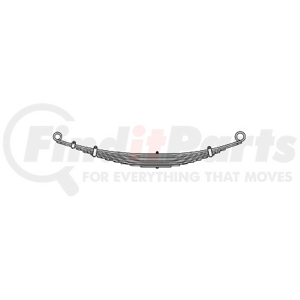 43-1265 by TRIANGLE SUSPENSION - Ford - Truck, R Spr, Lvs:11 ; OEM# F81A5560DB; SE Length: 25-1/2; LE Length: 30-1/4; SE End: RB245; LE End: RB244; Grading 1/423, 1/401, 9/341