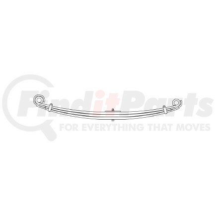 Triangle Suspension 59-462 Kenworth, F Spr, Lvs:PD/3 FT; OEM# HK481103030; SE Length: 25; LE Length: 29; SE End: TB68; LE