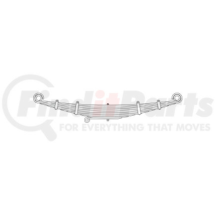 59-366 by TRIANGLE SUSPENSION - Kenworth, F Spr, Lvs:10/SE ; OEM# K223997; SE Length: 27-1/16; LE Length: 27-1/16; SE End: TB68; LE End: TB68; Grading 11/499