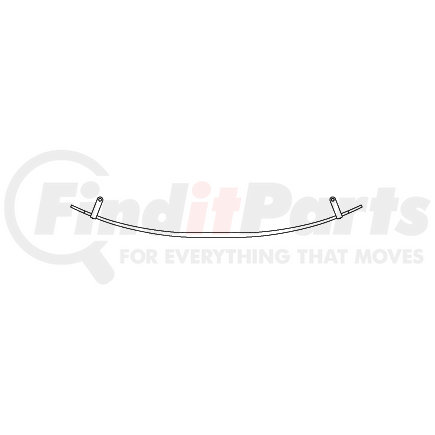 590-TXL by TRIANGLE SUSPENSION - Tapered Extra Leaf, Kenworth Front, Width: 4, SE: 33, LE: 33 Arch: 6-1/8; Additional Spring Capacity: 2,300 lbs.; For: 59-446, 59-450