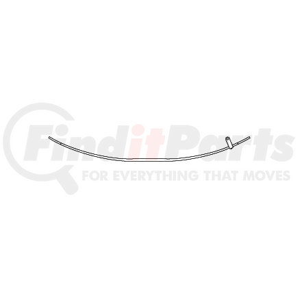 594-TXL by TRIANGLE SUSPENSION - Tapered Extra Leaf, Kenworth Front, width: 4, SE: 27-1/8, LE: 27-1/8, Arch: 5-3/4; Additional Spring Capacity: 1,850 lbs.; For: 59-200, 59-214