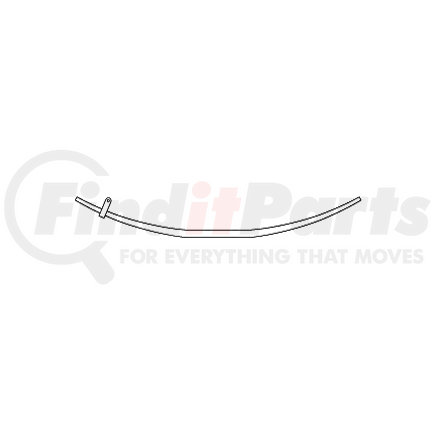 596-TXL by TRIANGLE SUSPENSION - Tapered Extra Leaf, Kenworth Front, Width: 4, SE: 28-1/8, LE: 28-1/8, Arch: 6; Additional Spring Capacity: 1,500 lbs.; For: 59-404, 59-408, 59-430, 59-440, 59-444