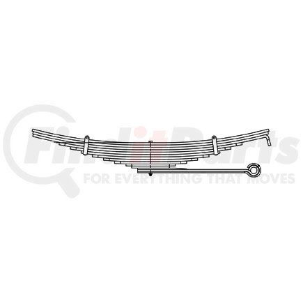 46-1189HD by TRIANGLE SUSPENSION - Freightliner R Spr Lvs:11/3 Heavy Duty version of O.E. #680320-005