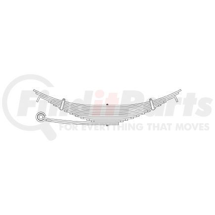 55-035HD by TRIANGLE SUSPENSION - International - Navistar, R Spr, Lvs:12/2 ; OEM# ; SE Length: 30-1/4; LE Length: 30-1/4; SE End: HK-2; LE End: HK-2; Grading 12/558 2RR/558