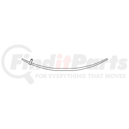 754-TXL by TRIANGLE SUSPENSION - Tapered Extra Leaf, Peterbilt Front, Width 3-1/2, SE: 25, LE: 25, Arch: 6; Additional Spring Capacity: 1,400 lbs.; For: 75-128, 75-140