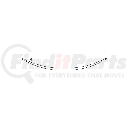 Triangle Suspension 754-TXL Suspension Spring Saddle Tapered Extra Leaf, Peterbilt Front, Width 3-1/2, SE: 25, LE: 25, Arch: