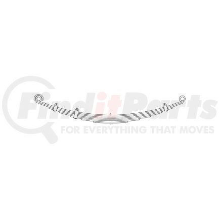 Triangle Suspension 71-214 Oshkosh, F Spr, Lvs:6 ; OEM# RE37064; SE Length: 26; LE Length: 26; SE End: RB134; LE End: RB134;