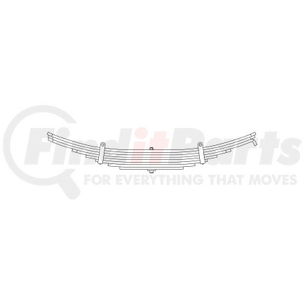 TRA2270 by TRIANGLE SUSPENSION - Trailer Spring Reyco, lvs-8, SE:21-11/16; LE:21-11/16; S-End: 0; L-End: HK3; Grading: 8/499