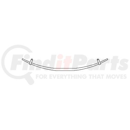 592-TXL by TRIANGLE SUSPENSION - Tapered Extra Leaf, Kenworth Front, Width: 4, SE: 33, LE: 33, Arch 5-1/2; Additional Spring Capacity: 2,200 lbs.; For: 59-400, 59-406, 59-428
