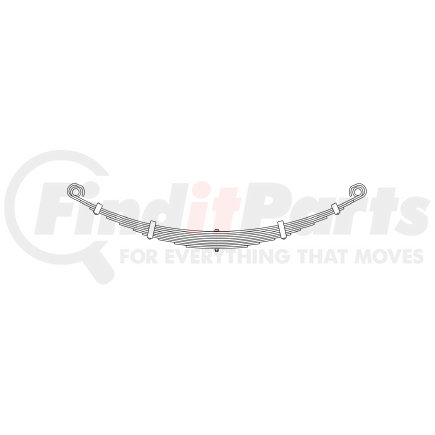 97-302 by TRIANGLE SUSPENSION - For Jeep, F Spr, Lvs: 10, ML; OEM #999528/999525; SE Length: 19-7/8; LE Length: 19-7/8; SE End: RB37; LE End: RB37; Grading: 5/0.237, 5/0.214