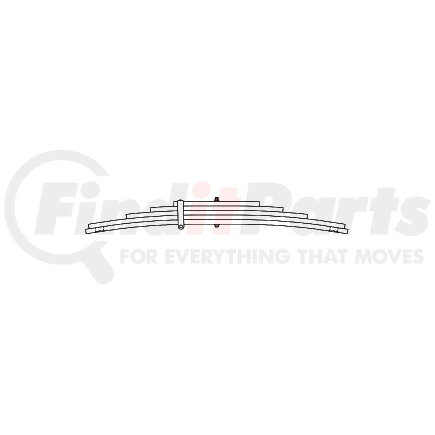 TRA2247 by TRIANGLE SUSPENSION - Trailer Spring Neway, lvs-6, SE:28-7/8; LE:25-7/8; S-End: HO-1-BE (1-3/4); L-End: HOL1-b (1-3/4); Grading: 6/788
