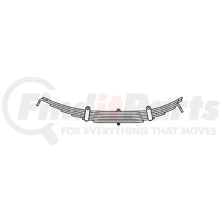 TRA3235 by TRIANGLE SUSPENSION - Trailer Spring Neway, lvs-7, SE:18-1/2; LE:21-3/4; S-End: HK-3; L-End: HK2; Grading: 7/447