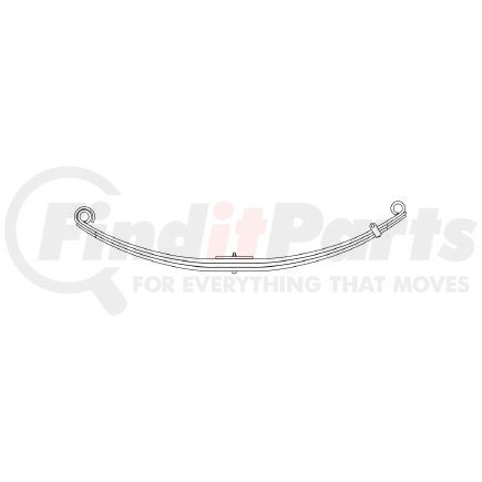 46-220 by TRIANGLE SUSPENSION - Freightliner, F Spr, Lvs:PD/3 FT; OEM# A1612612; SE Length: 26-1/8; LE Length: 28-7/8; SE End: RNK; LE End: RNK; Grading 1/323, 3/662