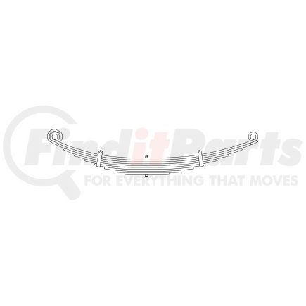 46-178 by TRIANGLE SUSPENSION - Freightliner, F Spr, Lvs:10 ; OEM# A1612618; SE Length: 26-1/8; LE Length: 28-11/16; SE End: RNK; LE End: RNK; Grading 6/499, 4/447