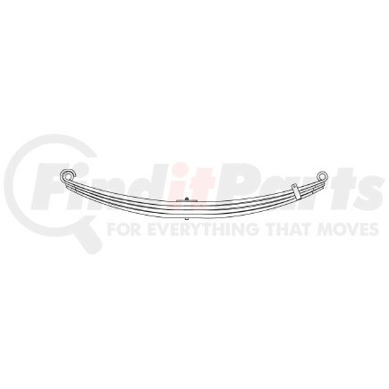 46-1294 by TRIANGLE SUSPENSION - Freightliner, F Spr, Lvs:PD/4 FT; OEM# A1614012000; SE Length: 26-1/8; LE Length: 28-3/4; SE End: PB18; LE End: PB18; Grading 1/323,