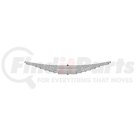 46-1355 by TRIANGLE SUSPENSION - Freightliner, R Spr, Lvs: 8, ML; OEM# A16-14413-000; SE Length: 30-5/16; LE Length: 30-5/16; SE End: BL; LE End: BL; Grading 8/0.710