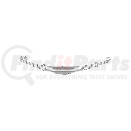 43-682 by TRIANGLE SUSPENSION - Freightliner, F Spr, Lvs:9/WG ; OEM# A1616385000; SE Length: 25; LE Length: 29; SE End: RNK; LE End: RNK; Grading 3/527, 2/499, 4/423, 1/625