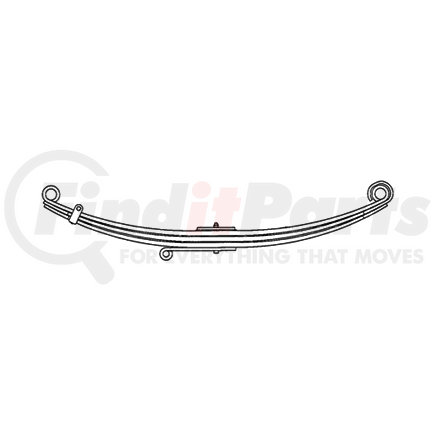 59-524 by TRIANGLE SUSPENSION - Kenworth, F Spr, Lvs: PD/3/SE, FT; OEM# B81-1006; SE Length: 27-3/8; LE Length: 27-3/8; SE End: TB77; LE End: TB77; Grading PD/0.401, 3/0.827, SE/0.499