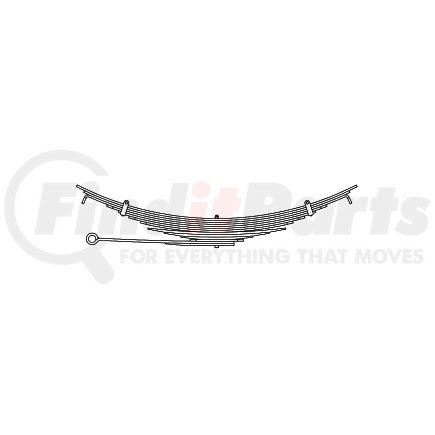 43-411 by TRIANGLE SUSPENSION - Ford - Truck, R Spr, Lvs:6/3/3 ; OEM# C3TA5560AC; SE Length: 29-5/8; LE Length: 29-5/8; SE End: HK-2; LE End: HK-2; Grading 6/401, 3/499, 1/360, 2/447