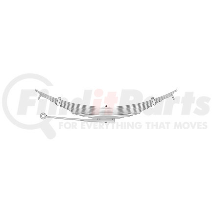 43-415 by TRIANGLE SUSPENSION - Ford - Truck, R Spr, Lvs:8/3/3 ; OEM# C3TA5560AE; SE Length: 29-5/8; LE Length: 29-5/8; SE End: HK-3; LE End: HK-3; Grading 8/401, 3/499, 1/360, 2/447