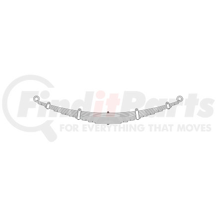 Triangle Suspension 43-469 Ford Truck, R Spr, Lvs: 10, ML; OEM #C6TZ5560F/C6TA5560K; SE Length: 26.00; LE Length: 26.00; SE